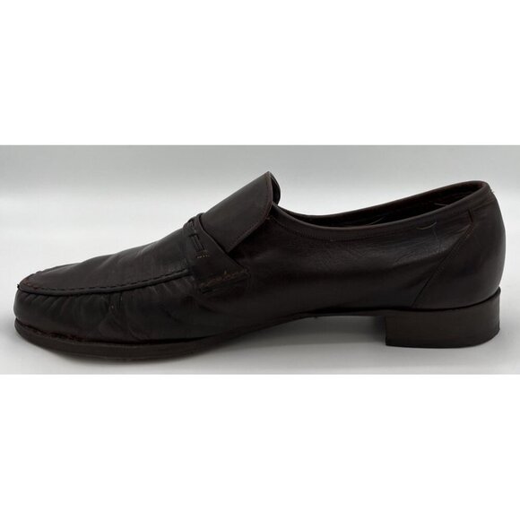 Vintage Florsheim Royal Imperial 11E Vintage Cordovan Yuma Brown Leather Loafers main image 7